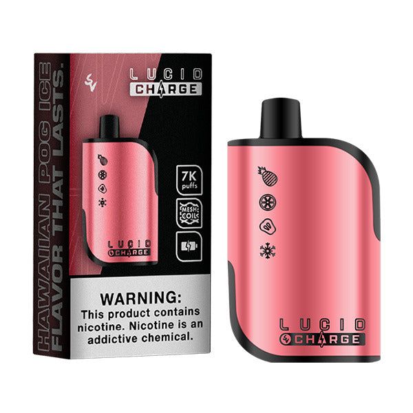Lucid Charge Disposable | 7000 Puffs | 14mL | 5% Hawaiian Pog Ice with Packaging