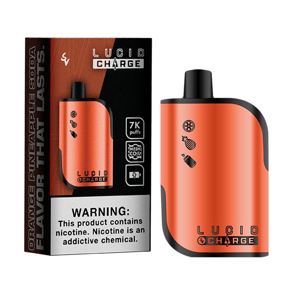 Lucid Charge Disposable | 7000 Puffs | 14mL | 5% Orange Pineapple Soda with Packaging