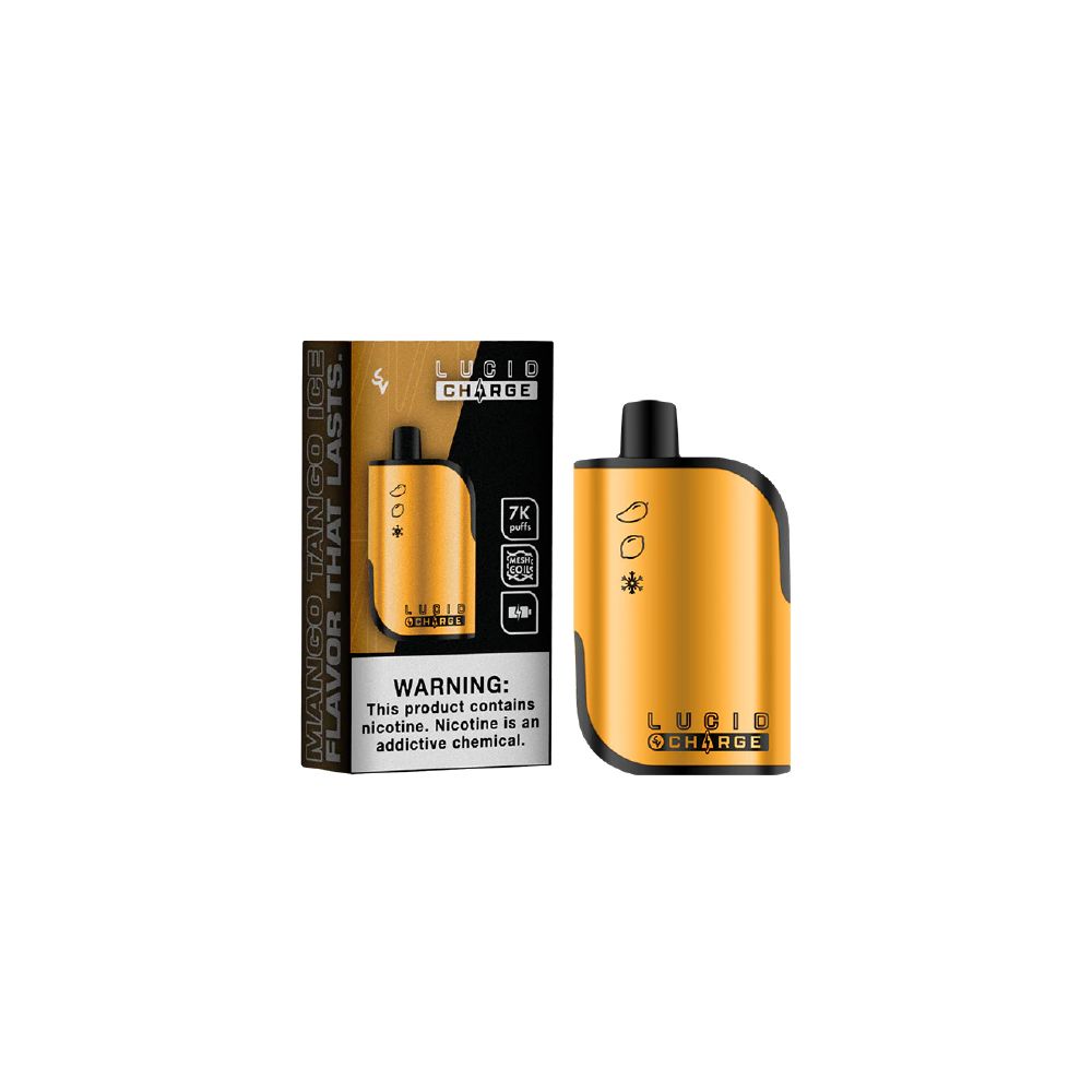 Lucid Charge Disposable Mango Tango Ice with Packaging
