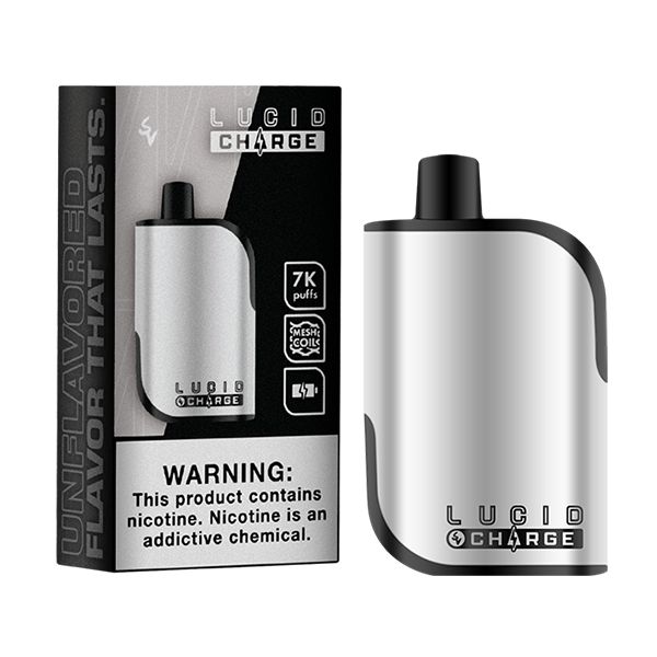 Lucid Charge Disposable | 7000 Puffs | 14mL | 5% Unflavored with Packaging
