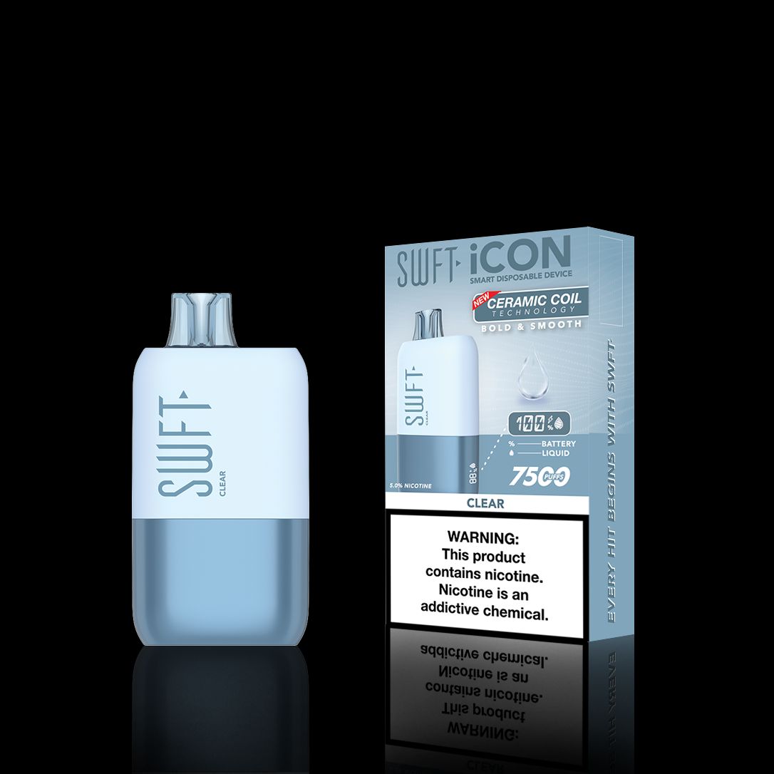 SWFT Icon Disposable | 7500 Puffs | 17mL | 5% Clear with Packaging