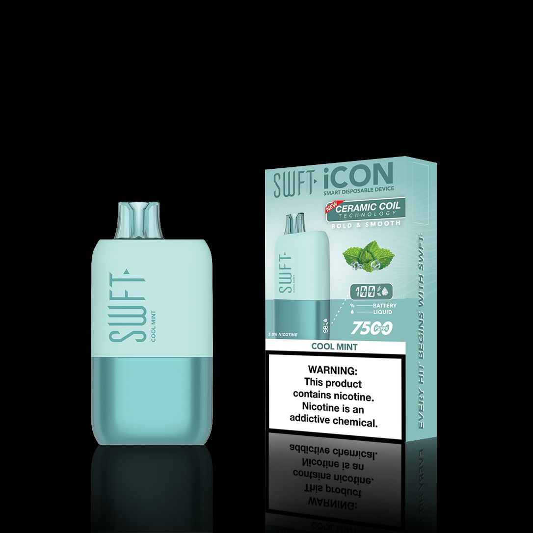 SWFT Icon Disposable | 7500 Puffs | 17mL | 5% Cool Mint with Packaging