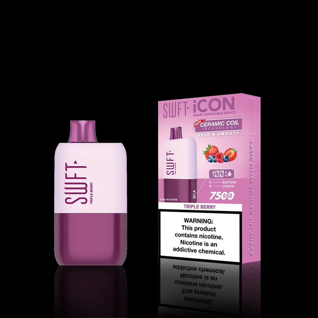 SWFT Icon Disposable | 7500 Puffs | 17mL | 5% Triple Berry with Packaging
