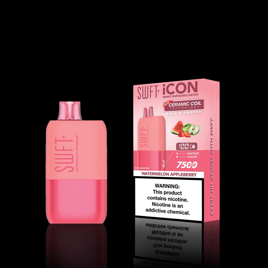 SWFT Icon Disposable | 7500 Puffs | 17mL | 5% Watermelon Appleberry with Packaging