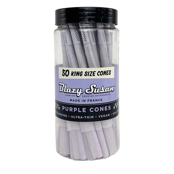 Blazy Susan King Size Cones (50ct Jar) Purple