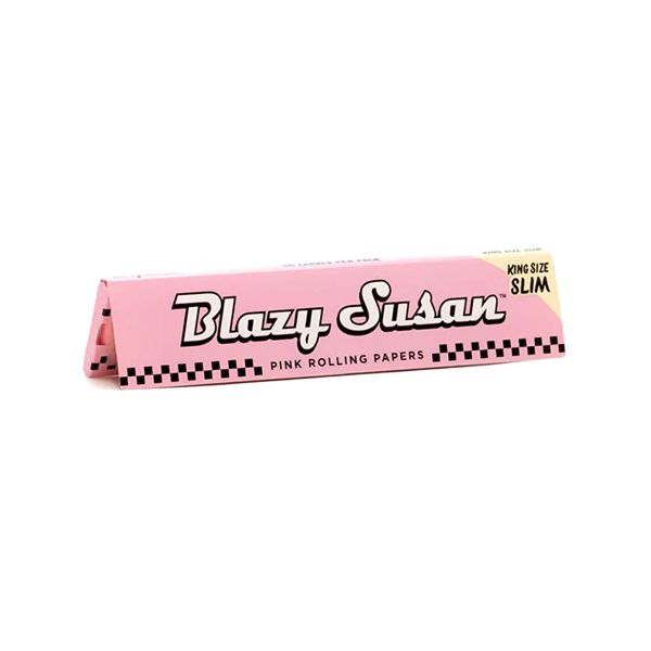 Blazy Susan King Size Slim Rolling Papers (50ct) Papers Pink
