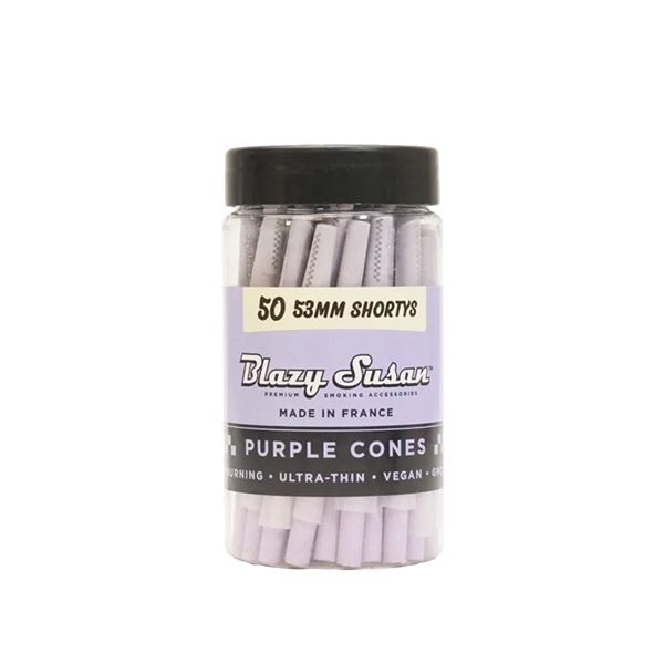 Blazy Susan Shortys 53mm Cones (50ct Jar) – Cones Purple