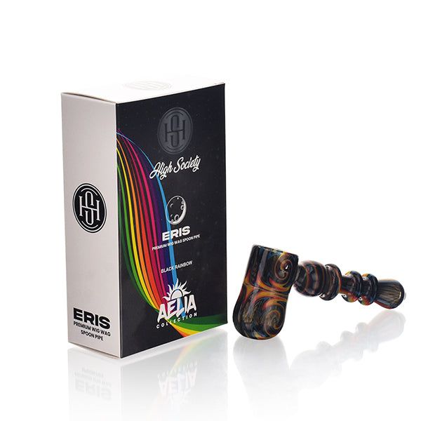 High Society - Eris Premium Wig Wag Bubbler Black Rainbow VI with Box