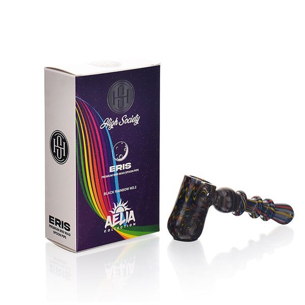 High Society - Eris Premium Wig Wag Bubbler Black Rainbow V2 with Box