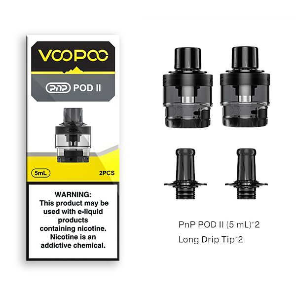 VooPoo PnP Replacement Pods 2-Pack - Pnp Pod Ii 5ml with packaging