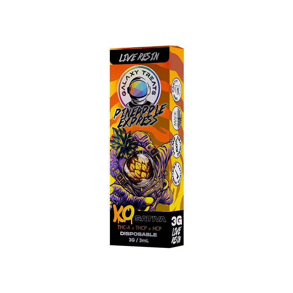 Galaxy Treats KO Live Resin THC-A + THC-P + HCP (3g) Disposable Pineapple Express