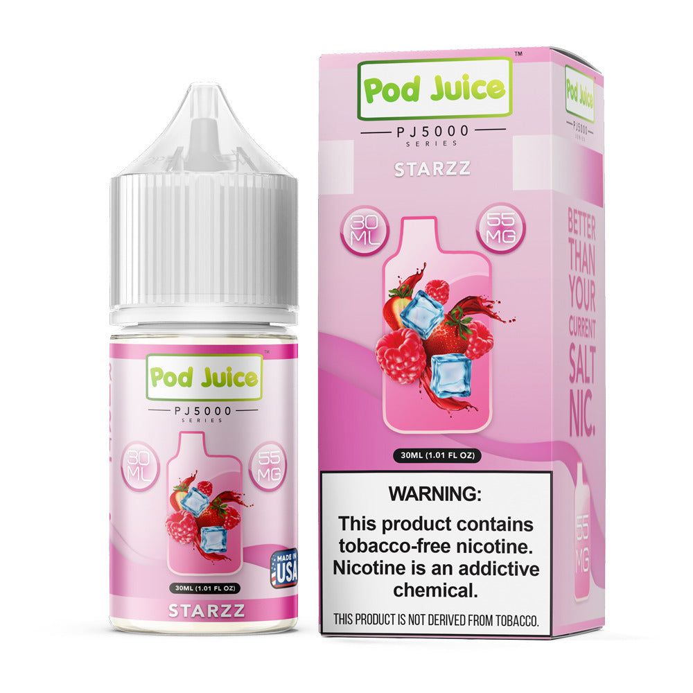 Starzz by Pod Juice TFN PJ5000 Salt Series E-Liquid 30mL With Packaging
