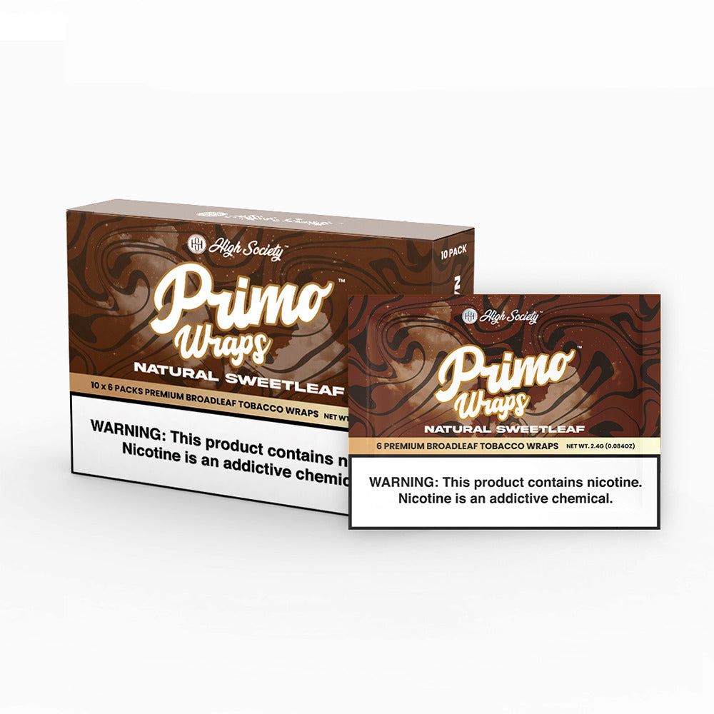 High Society Primo Wraps (6-Pack) Natural Sweetleaf