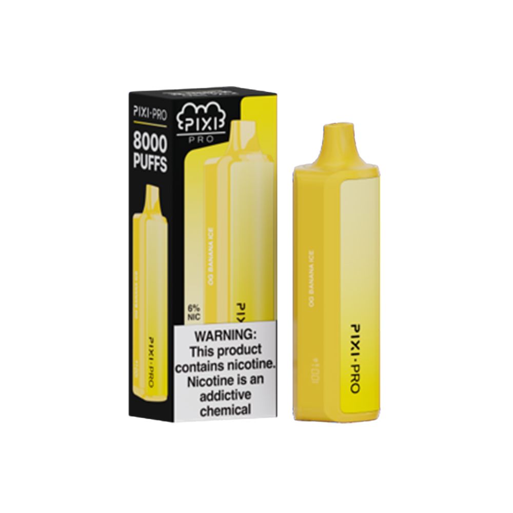Puff Pixi Pro Disposable | 8000 puffs | 14mL OG Banana Ice with Packaging