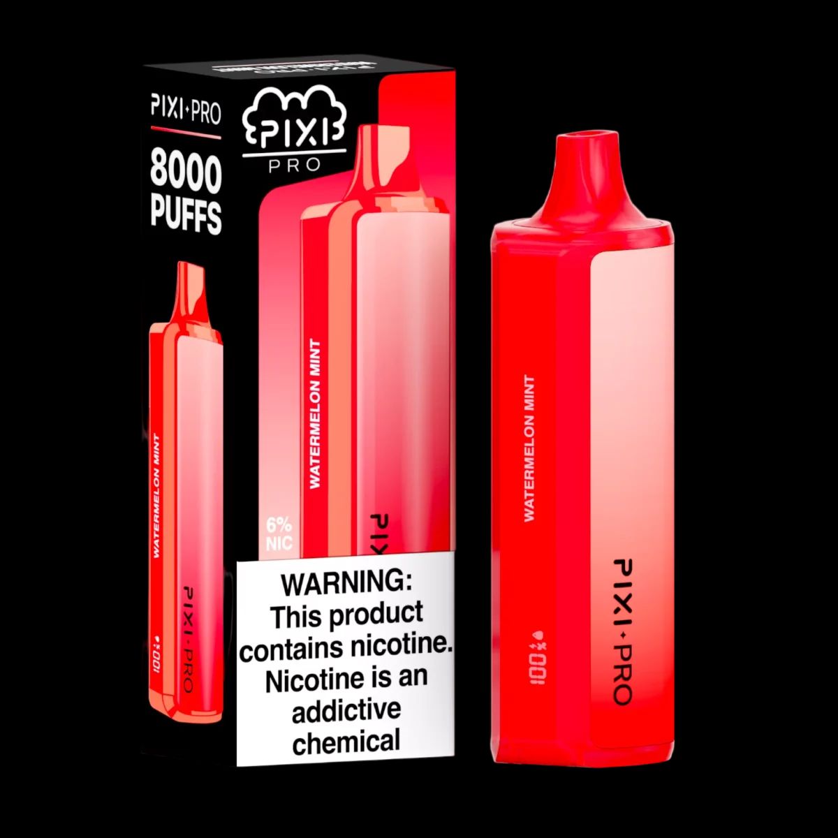 Puff Pixi Pro Disposable | 8000 puffs | 14mL Watermelon Mint with Packaging