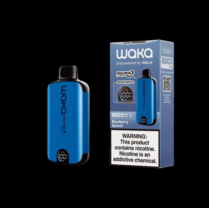 WAKA SoPro DM8000 17mL 8000 Puff Disposable Blueberry Splash with Packaging
