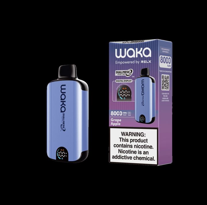 WAKA SoPro DM8000 17mL 8000 Puff Disposable Grape Apple with Packaging
