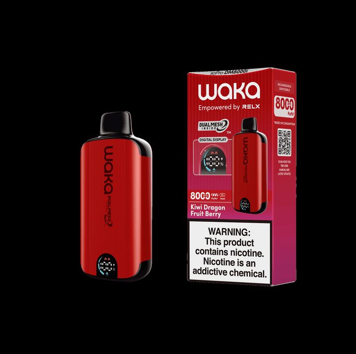 WAKA SoPro DM8000 17mL 8000 Puff Disposable Kiwi Dragon Fruit Berry with Packaging
