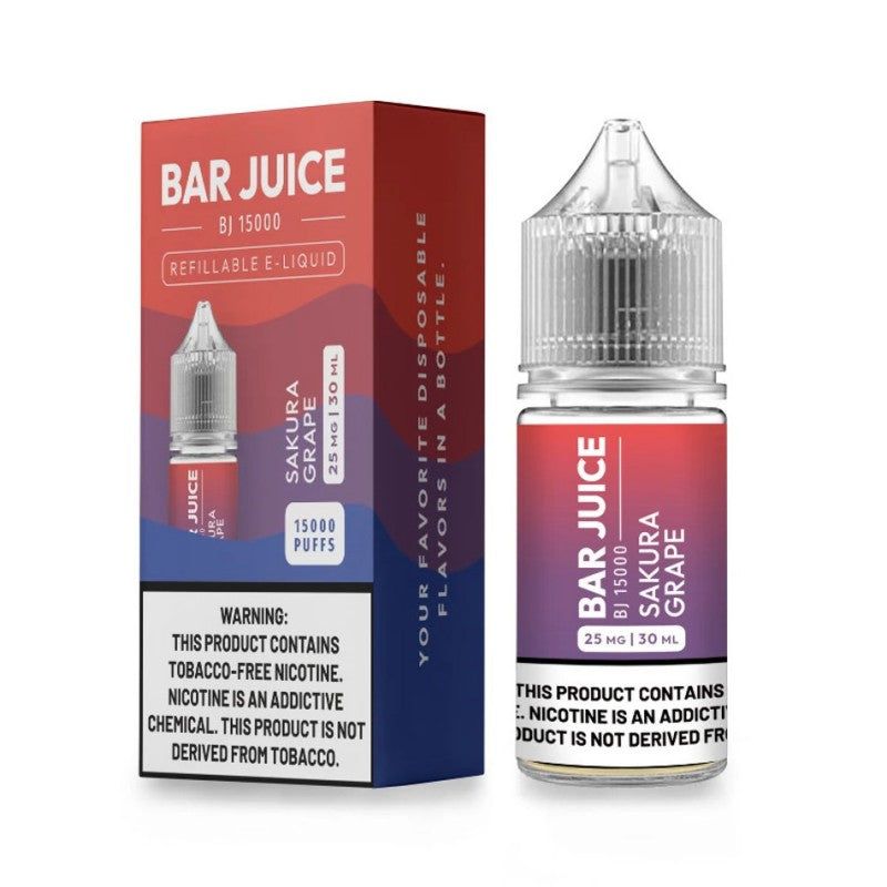 Sakura Grape by Bar Juice BJ15000 Salt Series E-Liquid 30mL (Salt Nic) with Packaging