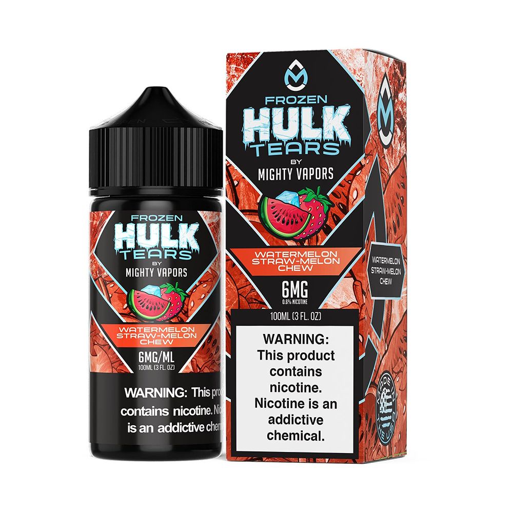 Frozen Watermelon by Mighty Vapors Hulk Tears E-Juice 100mL(Freebase) with Packaging