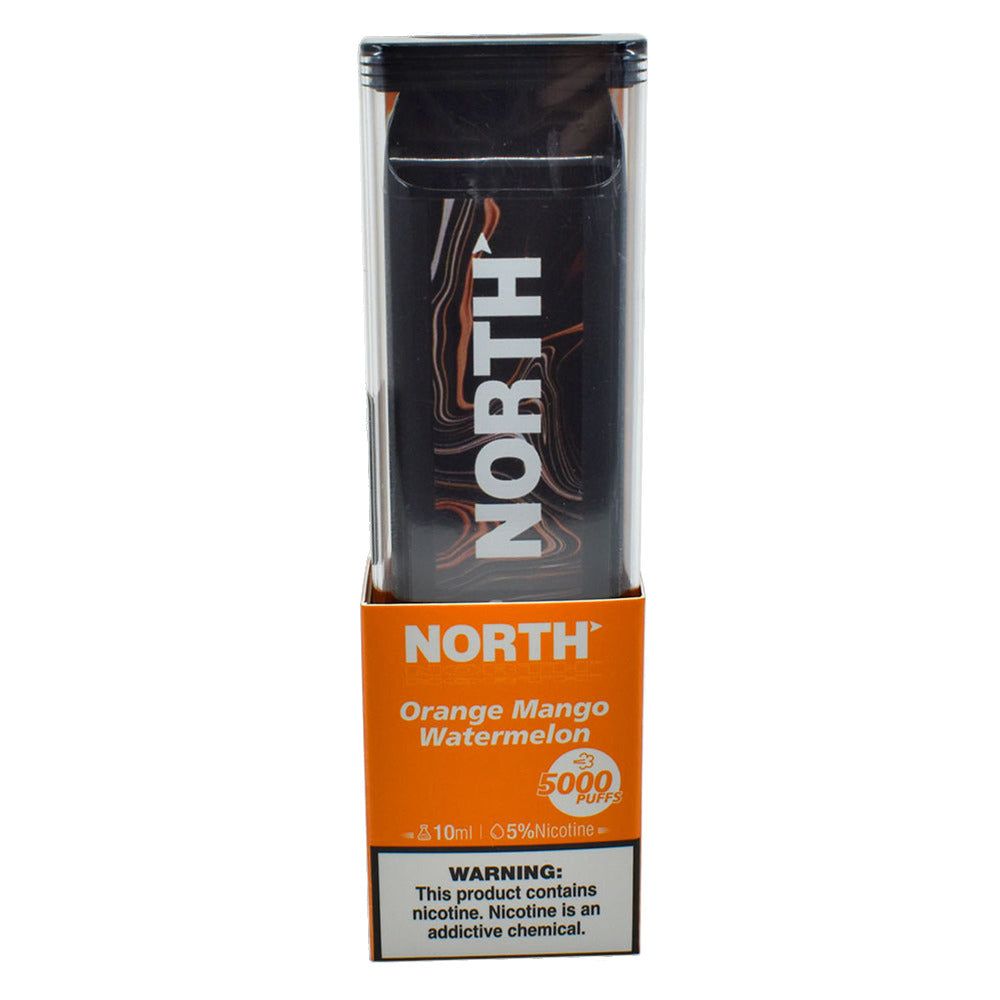 North Disposable 5000 Puffs 10mL 50mg Orange Mango Watermelon Packaging