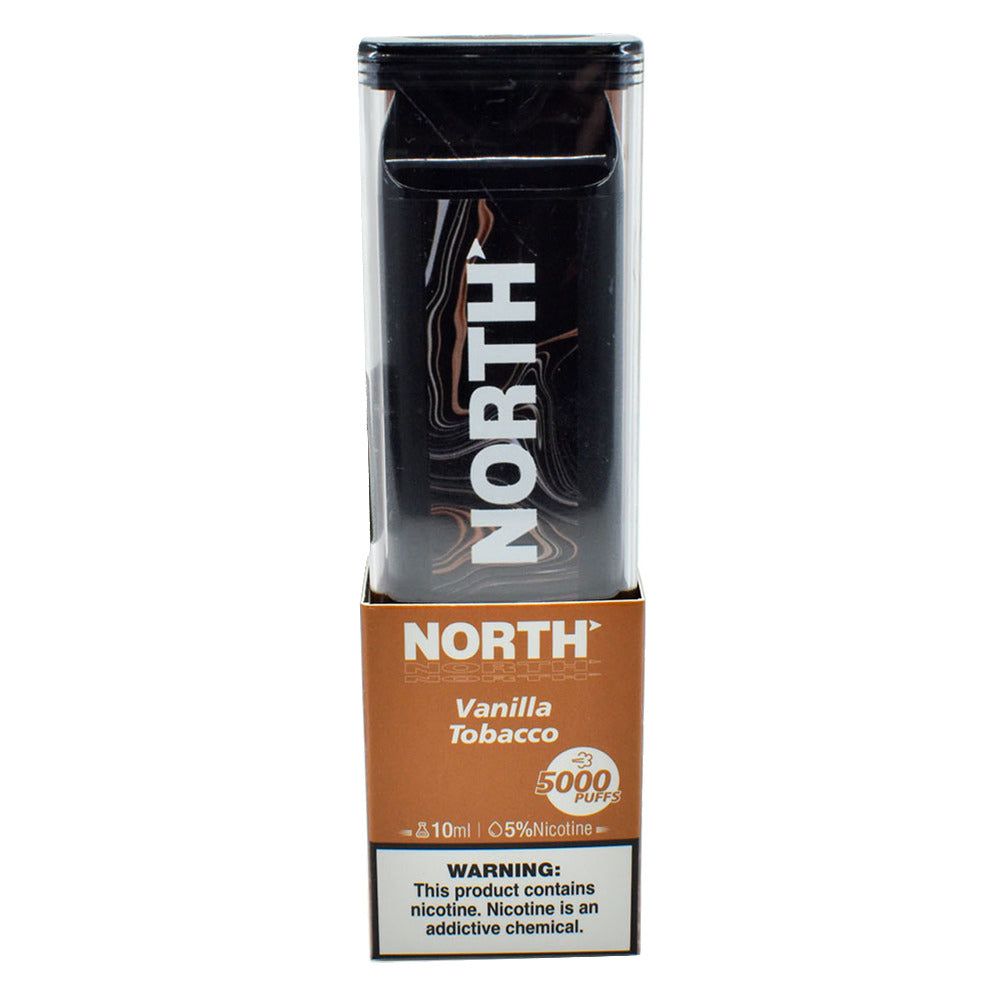 North Disposable 5000 Puffs 10mL 50mg Vanilla Tobacco Packaging