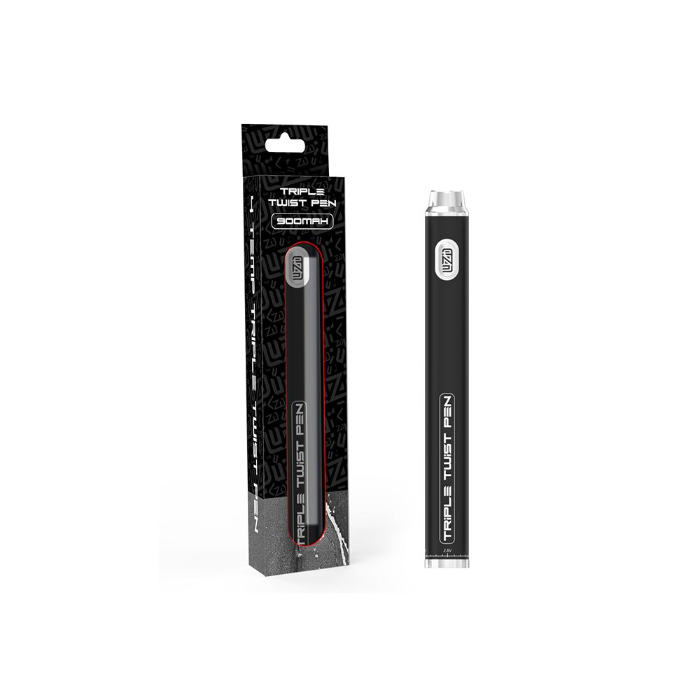 Luzid Triple Twist 510 Battery | 900mAh | 10pc Countertop Display BLack