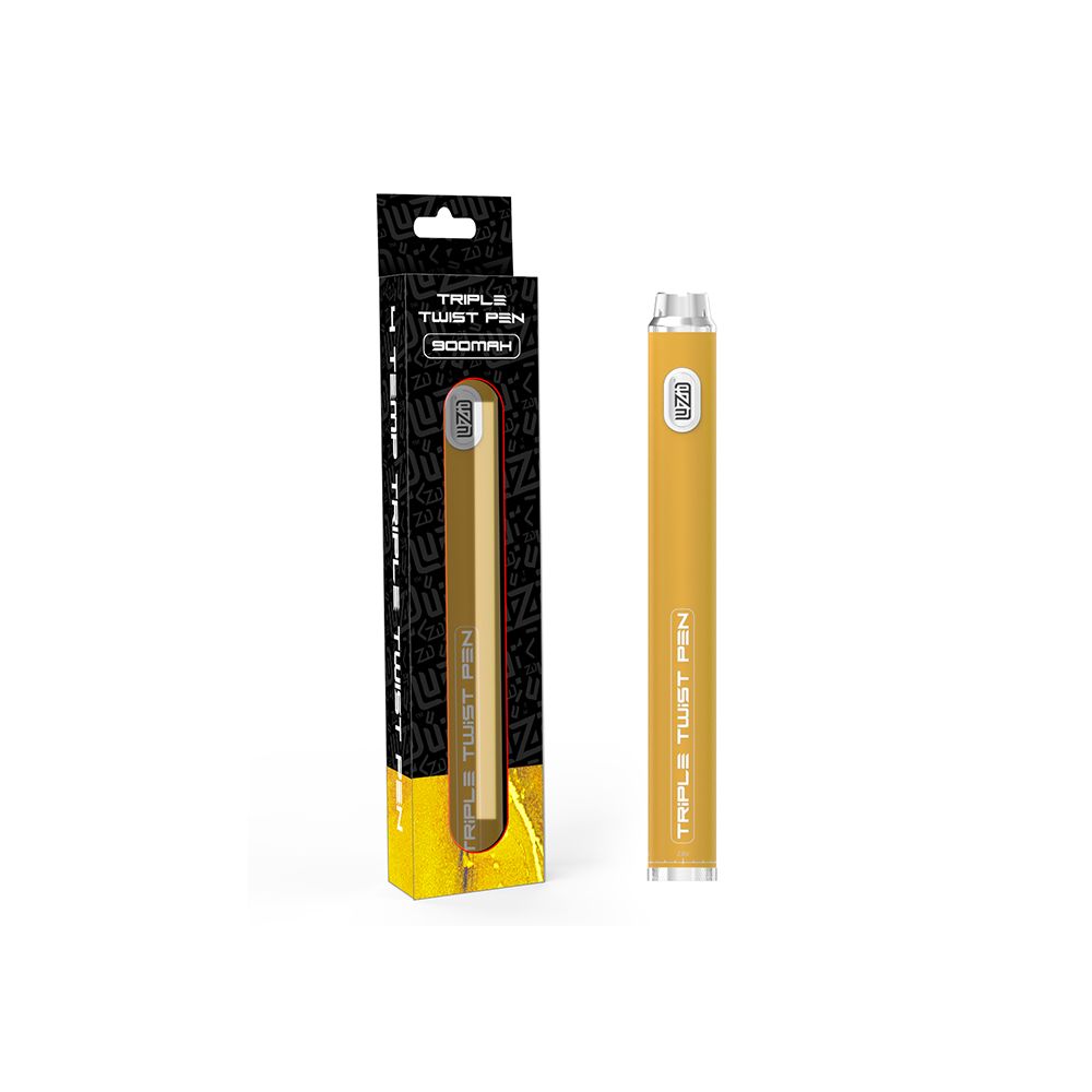 Luzid Triple Twist 510 Battery | 900mAh | 10pc Countertop Display Yellow