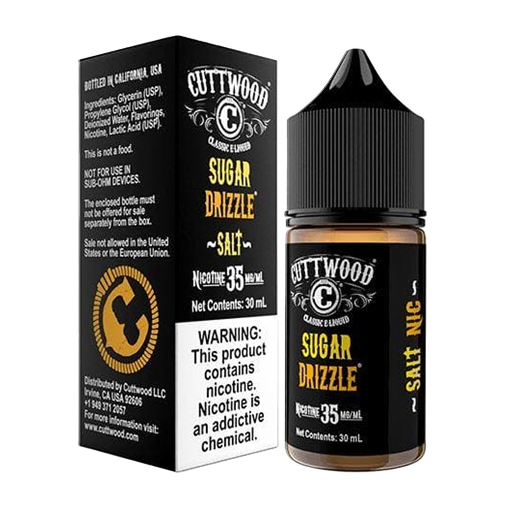 Sugar Drizzle by Cuttwood E-Liquid 30mL (Salt Nic) Packaging