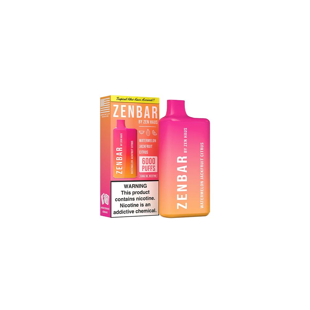 Zen Bar Disposable 6000 Puffs 13mL 50mg - watermelon jackfruit citrus