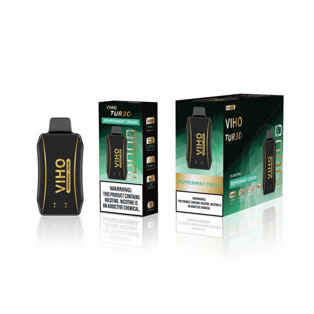 Viho Turnbo Disposable 10000 Puffs (17mL) - peppermint cream with packaging