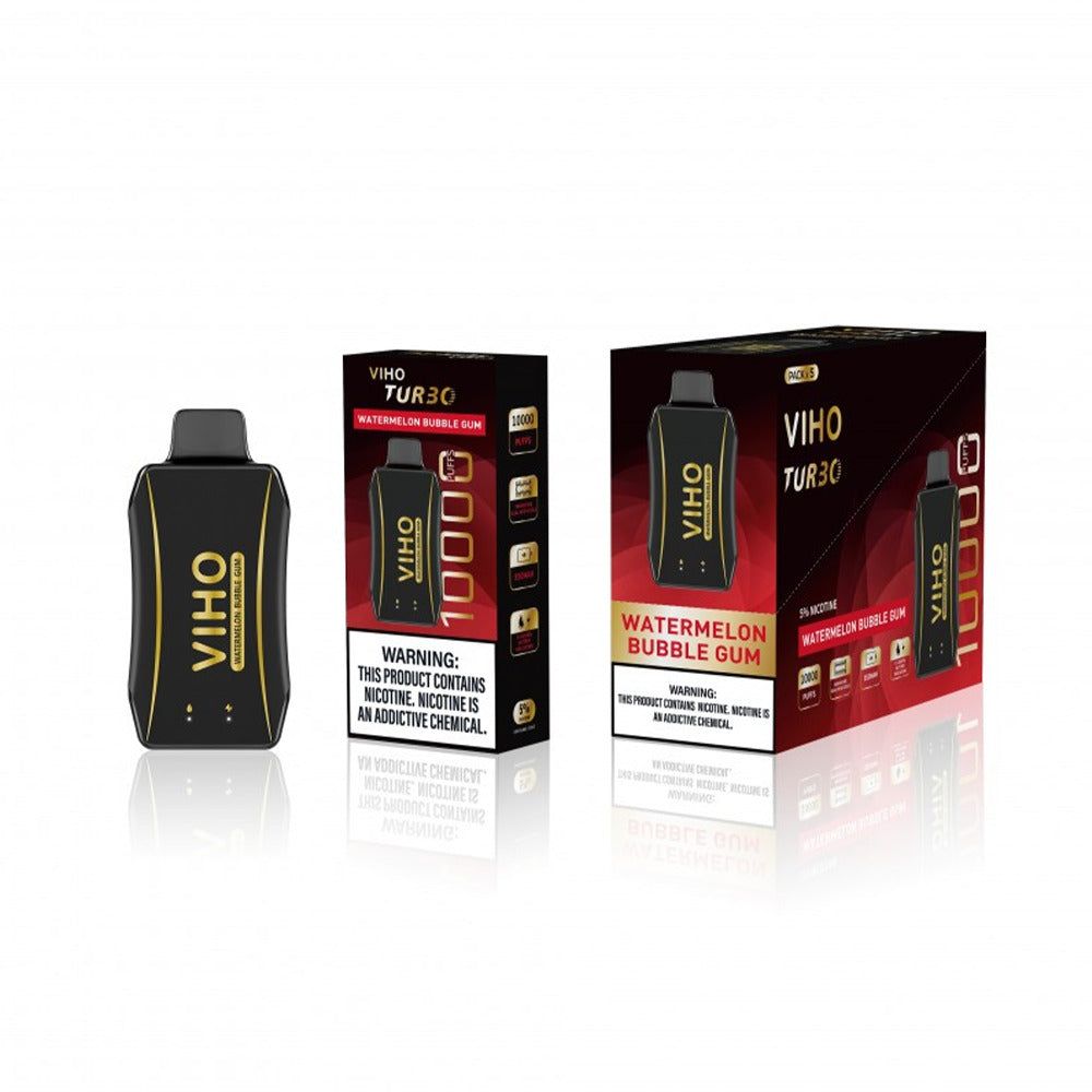 Viho Turnbo Disposable 10000 Puffs (17mL) - watermelon bubblegum with packaging