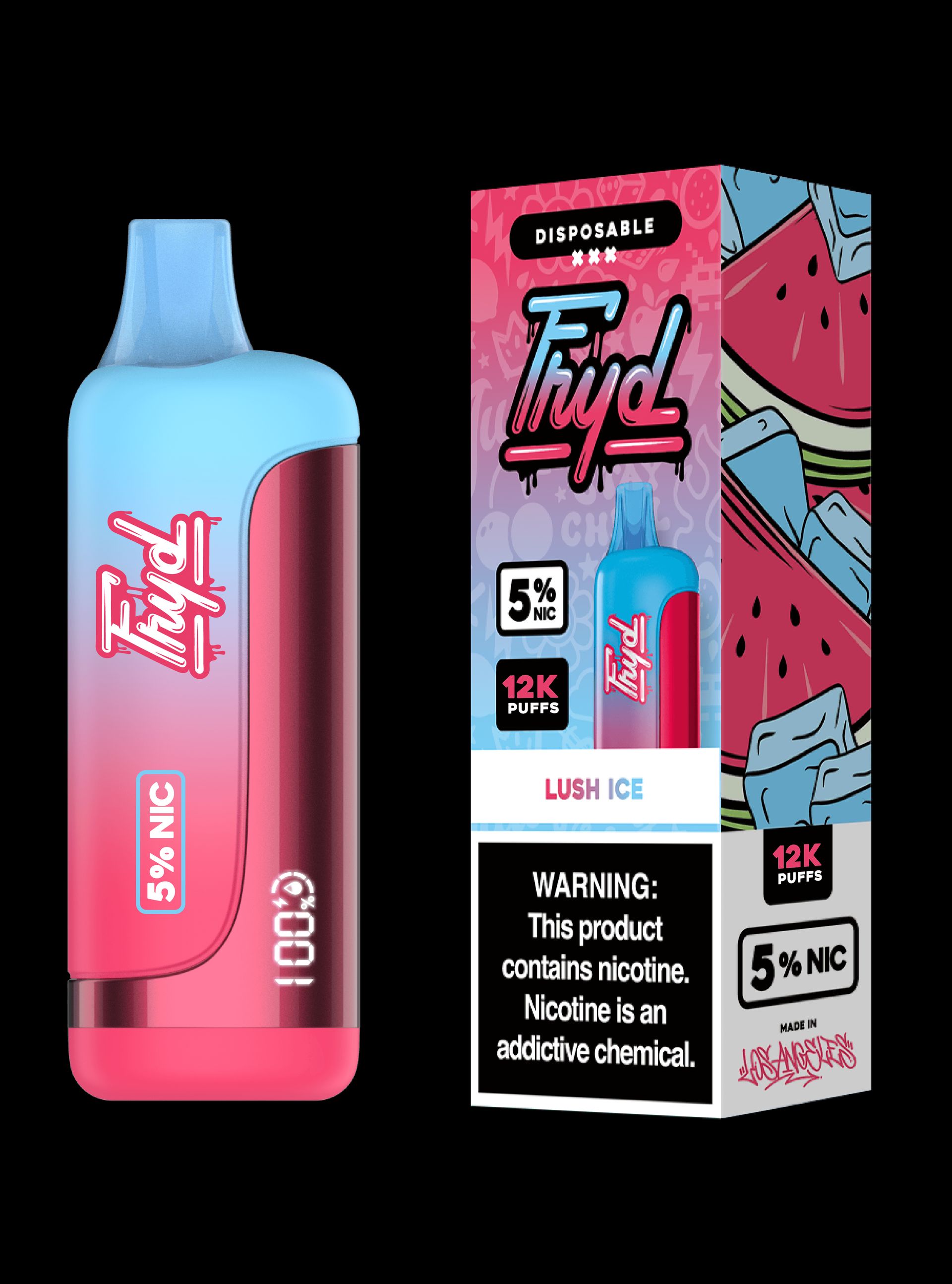 FRYD Disposable 12,000 Puffs (17mL) 50mg - Lush Ice
