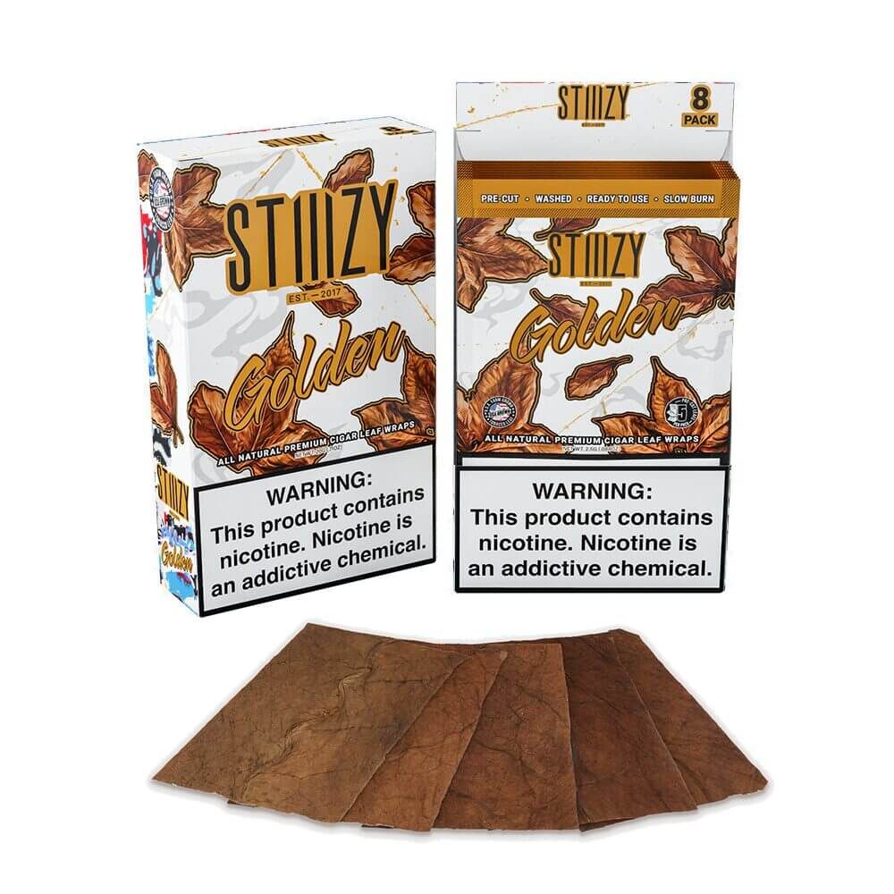 STIIIZY Premium Wraps (6-Pack) Golden with Packaging