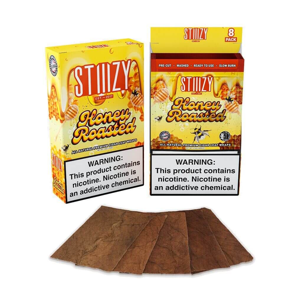 STIIIZY Premium Wraps (6-Pack) Honey Roasted with Packaging