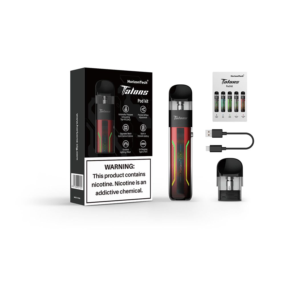 HorizonTech Talons Starter Kit Pod System Cinnabar Red with Packaging