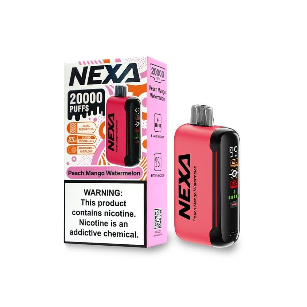 NEXA 20K Disposable Peach-Mango-Watermelon with packaging