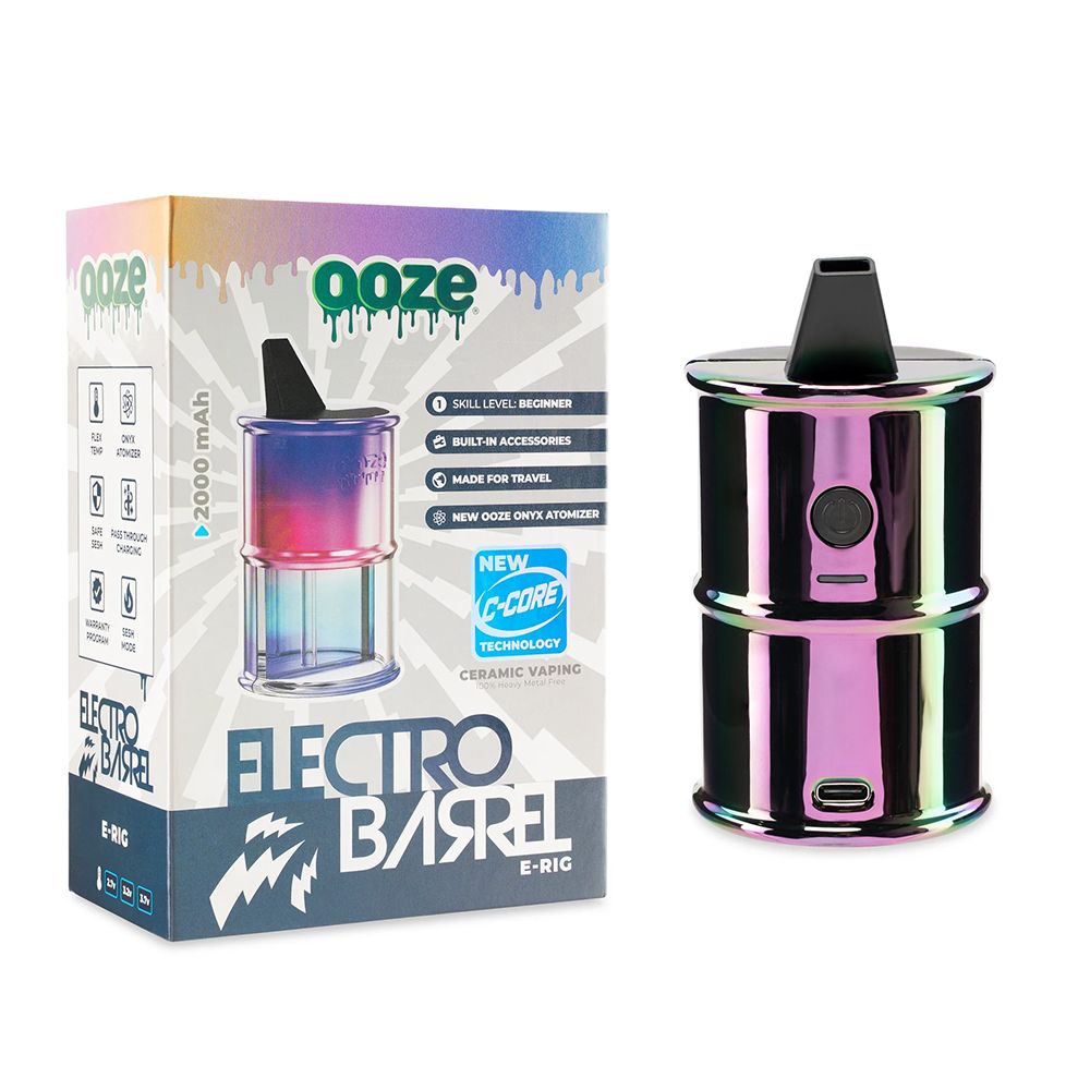 Ooze Electro Barrel Dab Rig (2000mAh) Rainbow