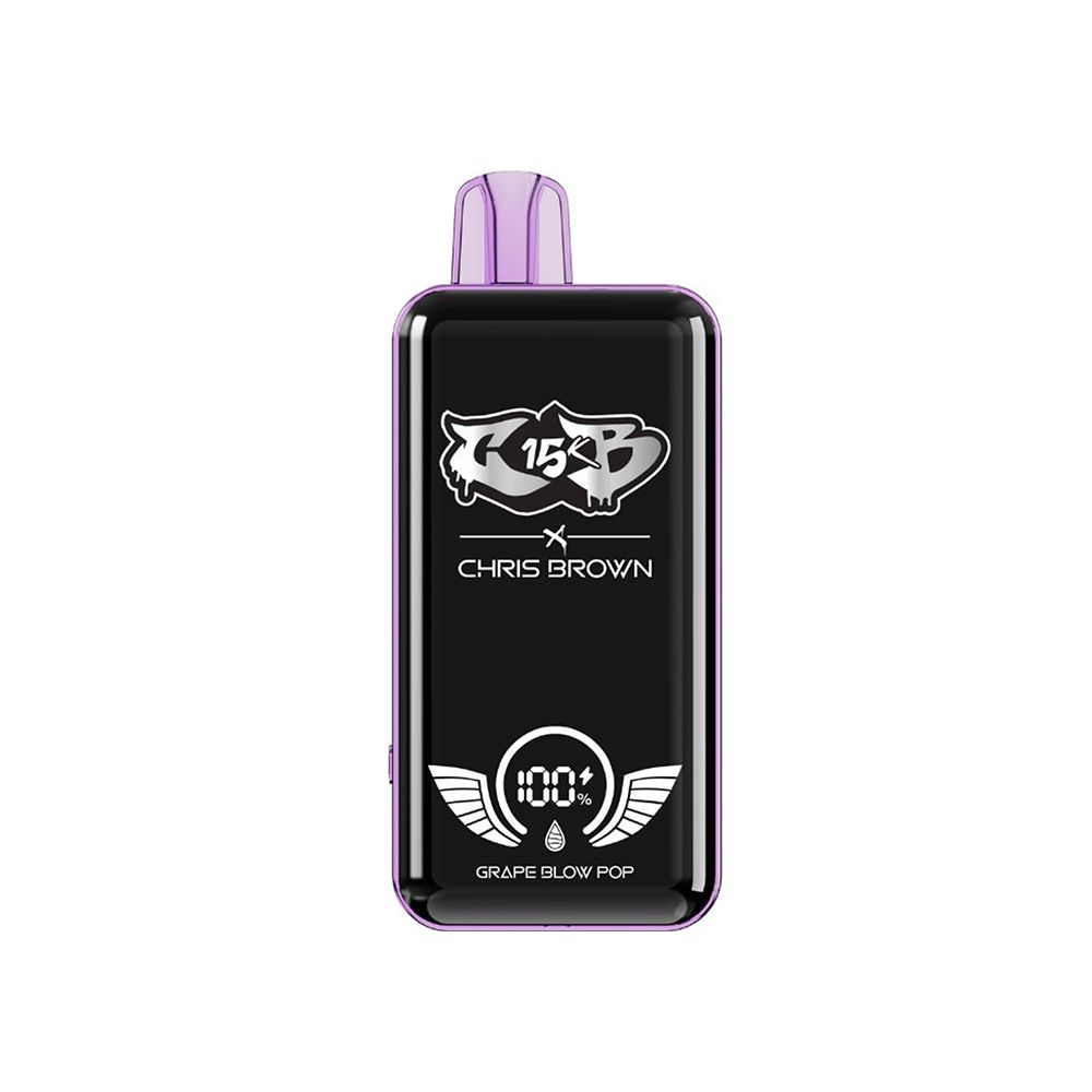 Chris Brown CB15K Disposable 15000 Puffs 15mL 50mg - Grape Slow Pop