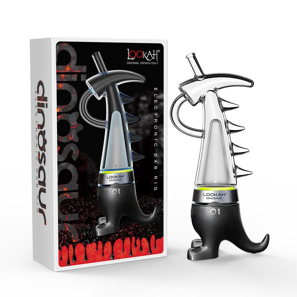 Lookah Dinosaur E-Dab Rig - Black with packaging