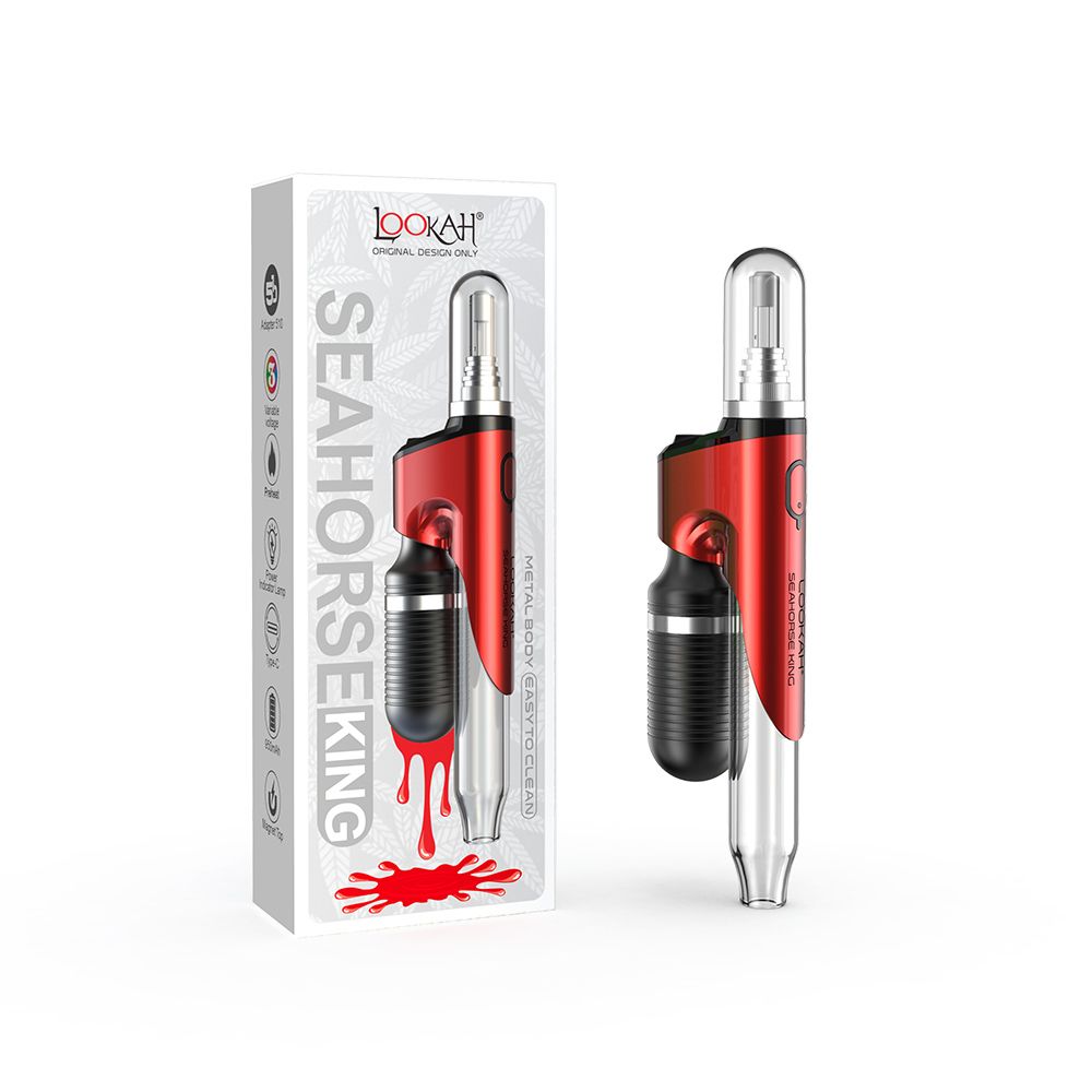 Lookah Seahorse King E-Dab Pen - Red with packaging