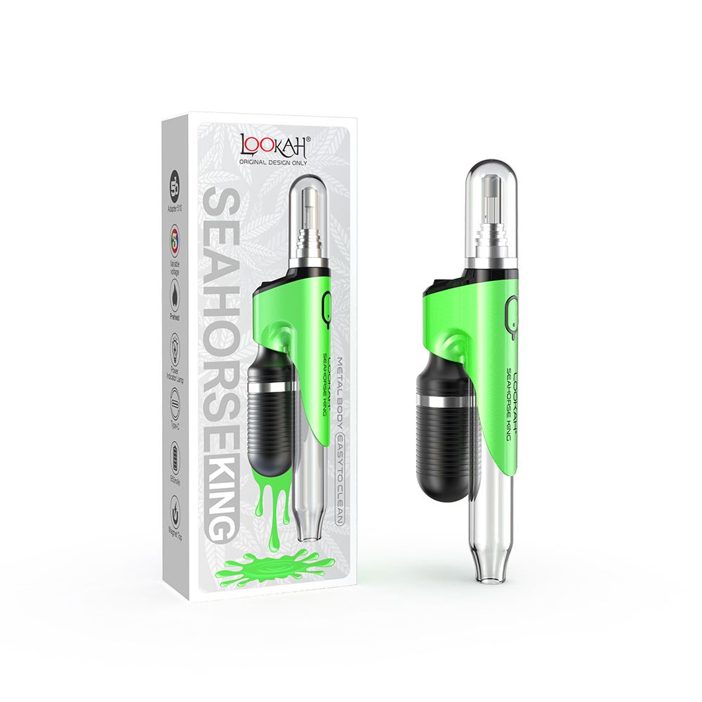 Lookah Seahorse King E-Dab Pen - Green with packaging