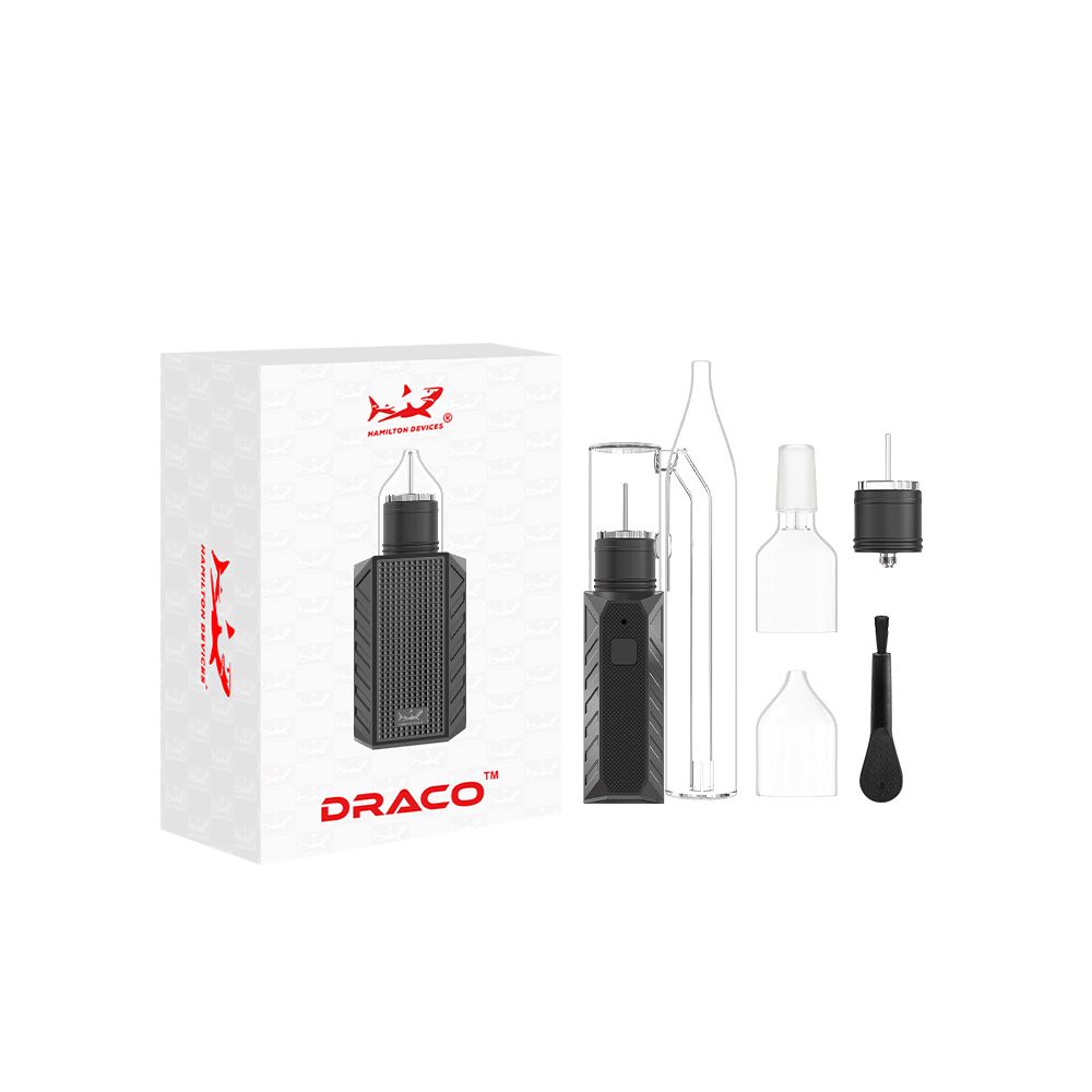 Hamilton Draco Dry Herb Starter Kit Gunmetal with packaging