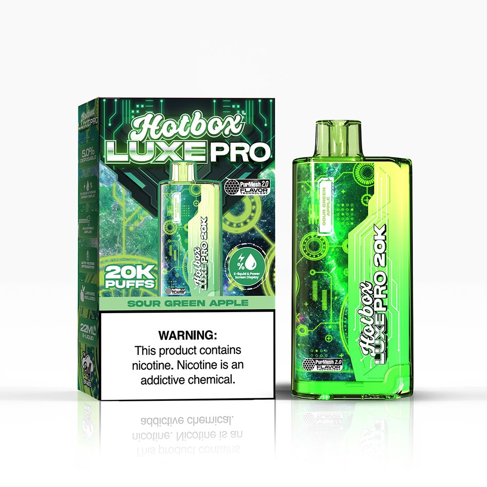 Puff Labs Hotbox Luxe Pro Disposable - Sour Green Apple