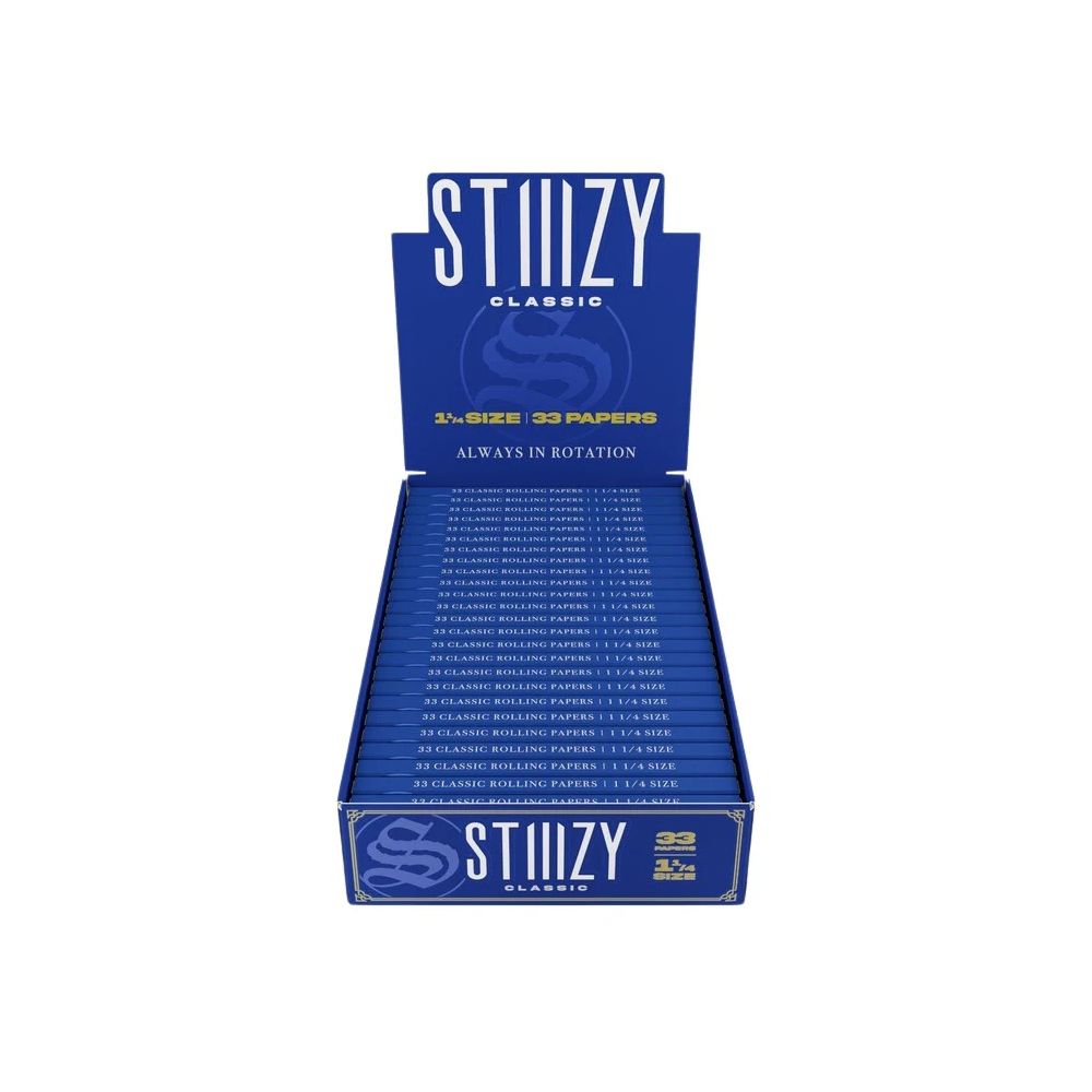 STIIIZY Premium Rolling Papers 1 1/4″ 33-Sheet Booklet (25pc Display) Classic Unflavored