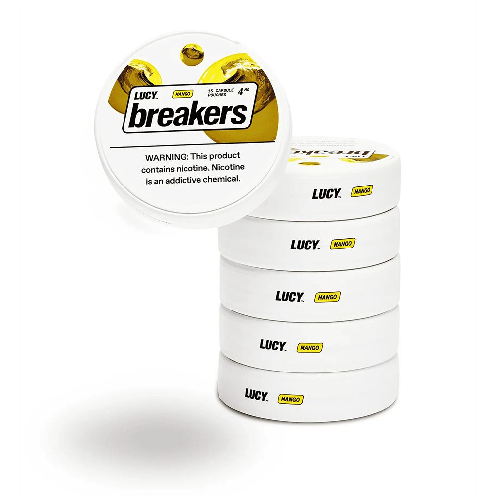 Lucy Nicotine Capsule Pouches (15ct Can)(5-Can Pack) Mango 8mg
