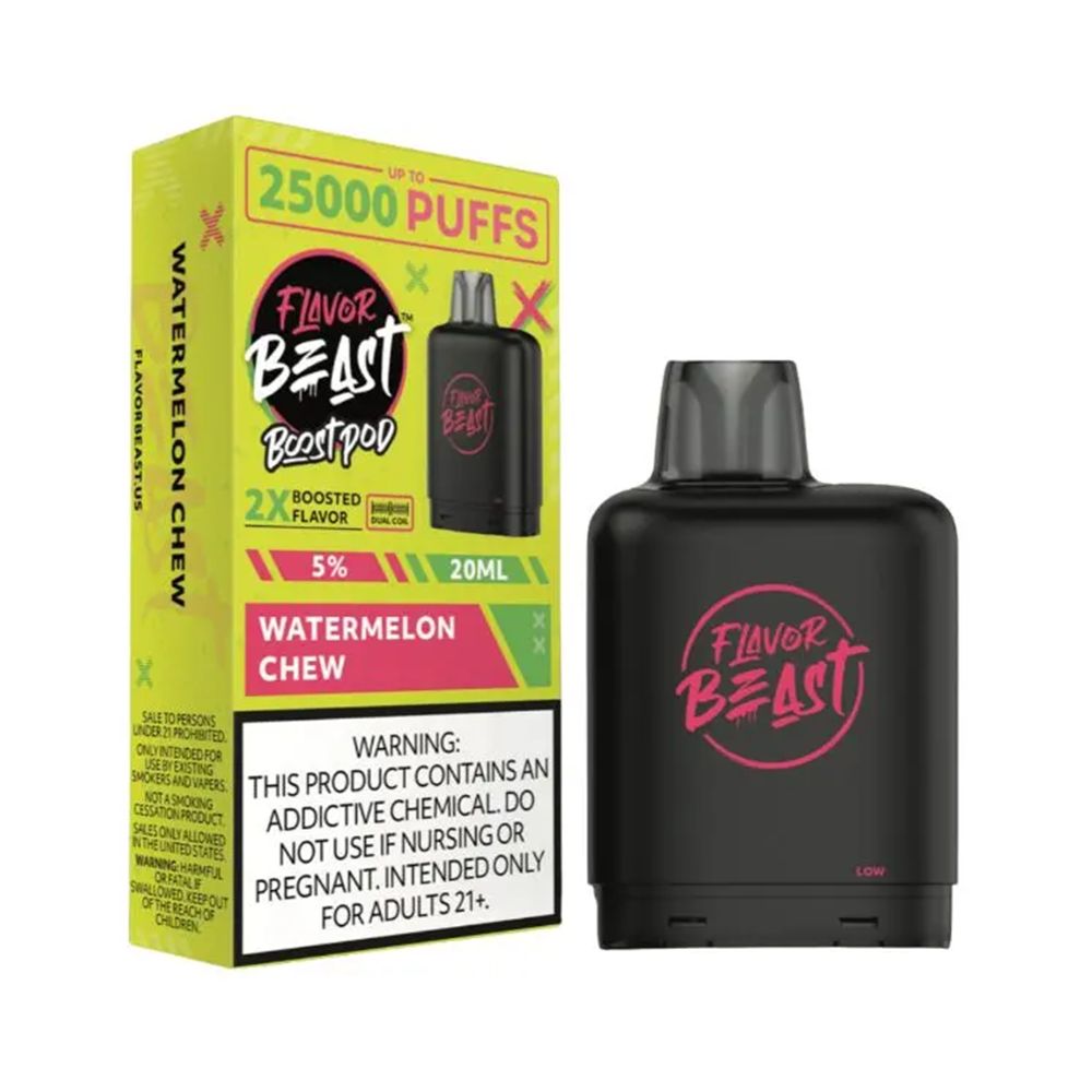Flavor Beast Level X Boost Replacement Pod - Watermelon Chew with packaging