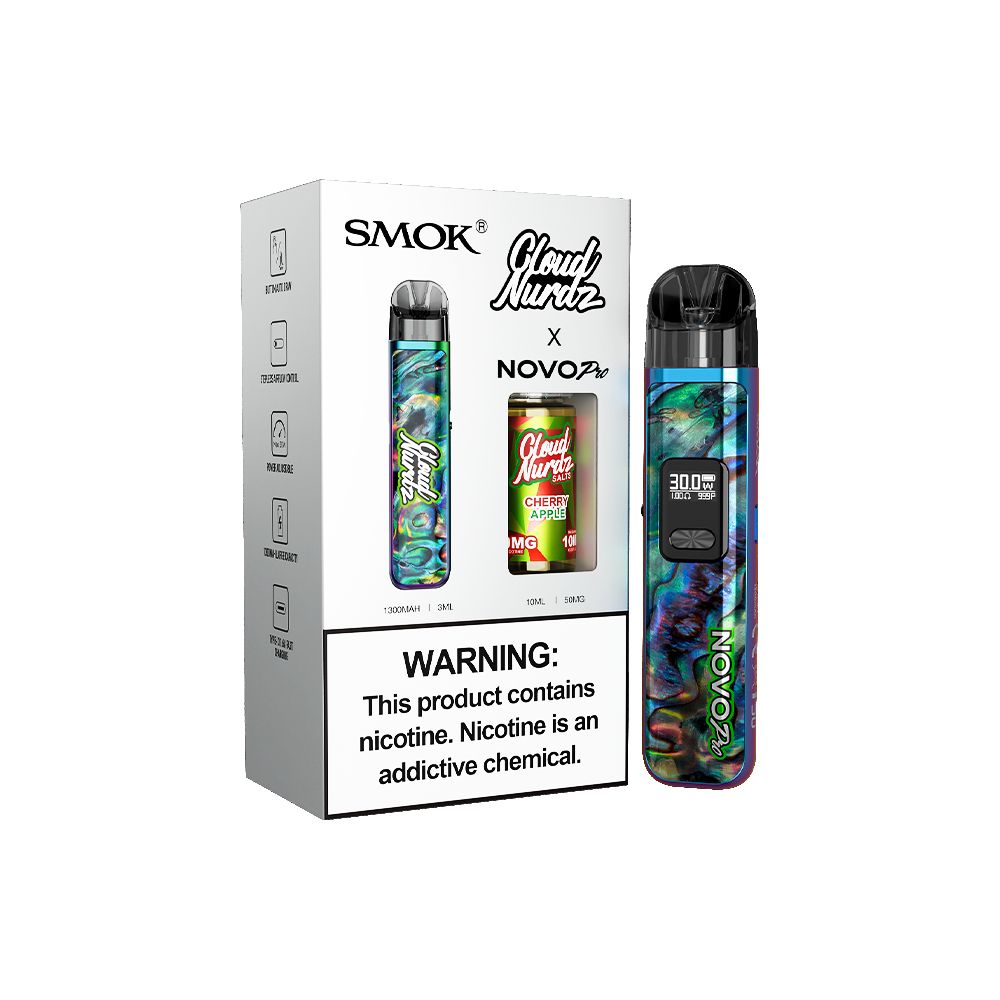 Collab Bundle – SMOK Novo Pro Device + Daddy’s Vapor 10mL Juice - Color: Rainbow - Flavor: Cherry Apple with Packaging