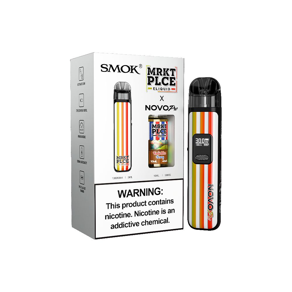 Collab Bundle – SMOK Novo Pro Device + Daddy’s Vapor 10mL Juice - Color: MRKT PLCE - Flavor: Forbidden Berry with Packaging