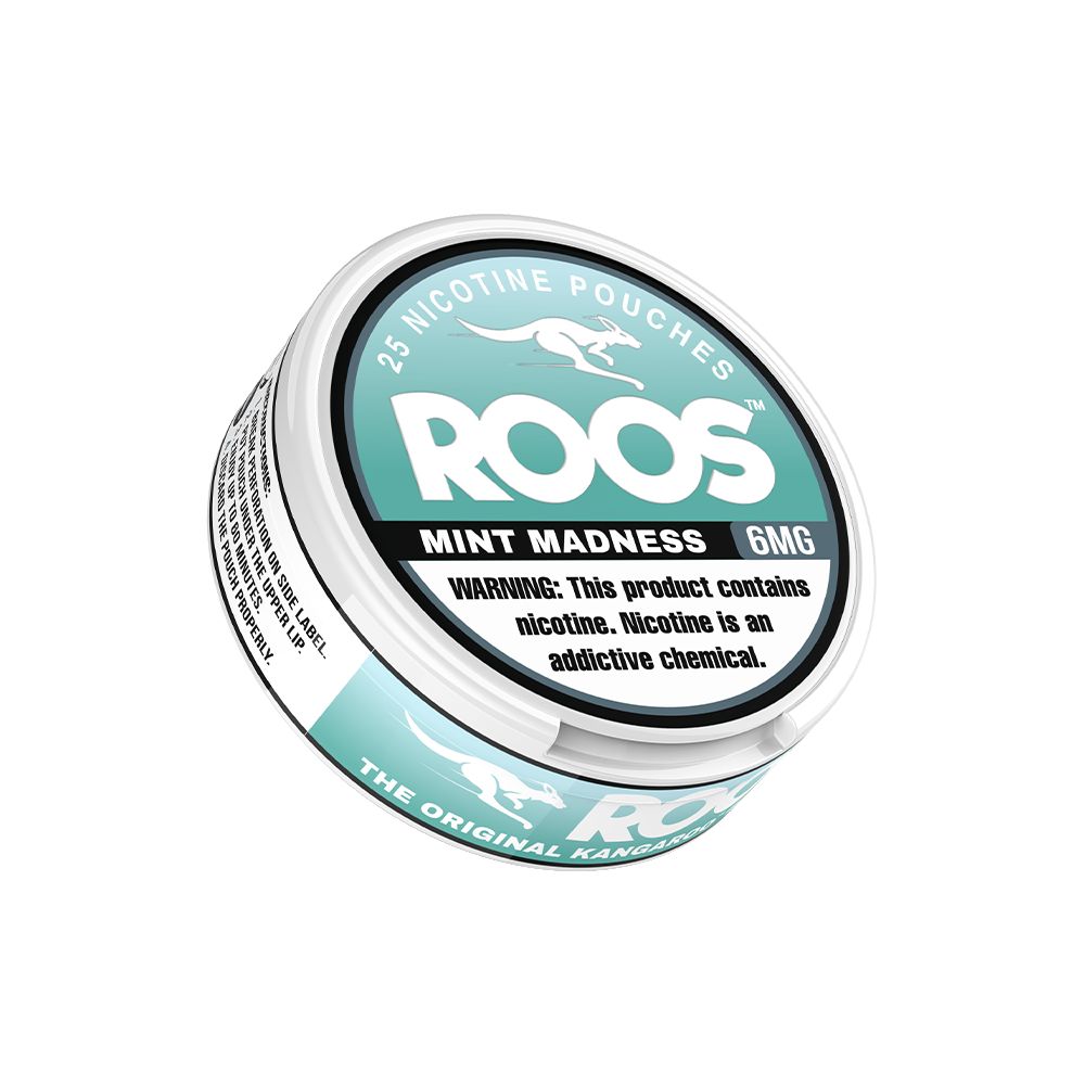 Roos Nicotine Pouches (25ct Can)(5-Can Pack) Mint Madness 6mg